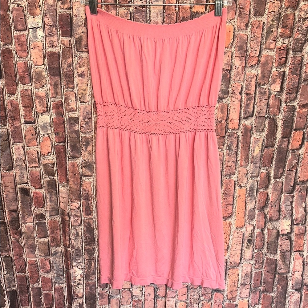 Atmosphere Large Coral Pink Strapless women Dress